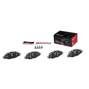 Brembo Brake Pad, Nao, Fmsi Number D1760-8989, Ceramic, Set of 4, With Brake Caliper Screws – P85147N