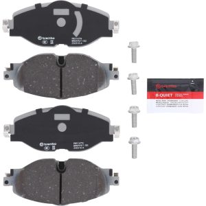 Brembo Brake Pad, Nao, Fmsi Number D1760-8989, Ceramic, Set of 4, With Brake Caliper Screws – P85147N