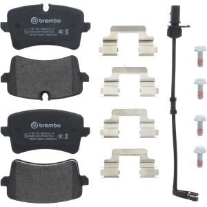 Brembo Brake Pad, Fmsi Number D1547-8755, Low-Metallic, Set of 4, With Hardware/ Brake Caliper Screws – P85150
