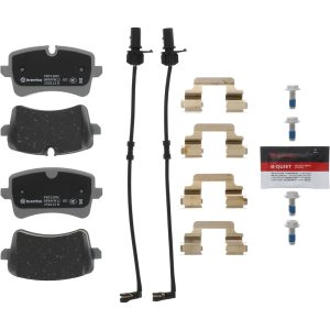 Brembo Brake Pad, Nao, Fmsi Number D1547-8755, Ceramic, Set of 4, With Hardware/ Brake Caliper Screws – P85150N