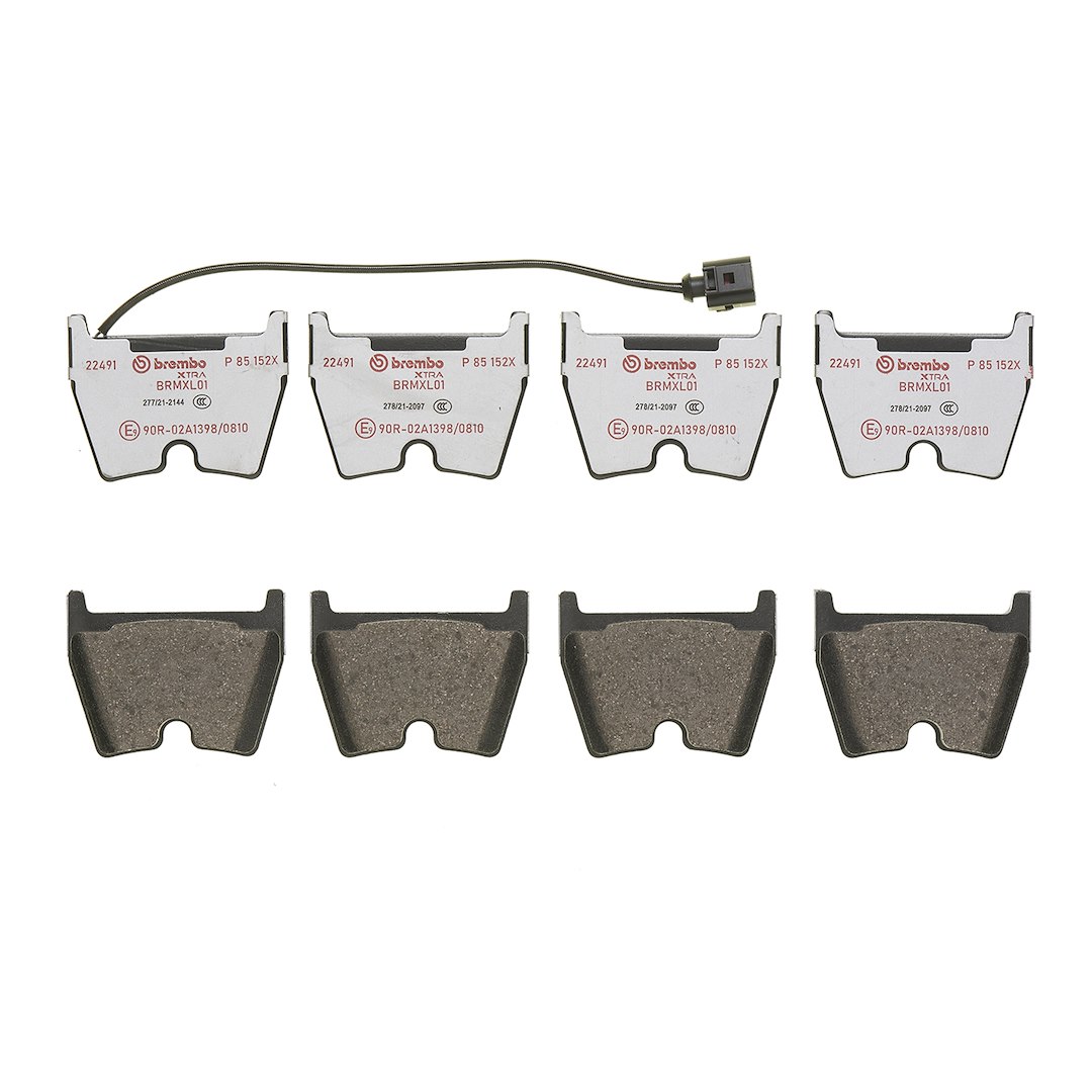 Brembo Brake Pad, Xtra Line, Fmsi Number D2099-9333, Low-Metallic, Set of 4 – P85152X