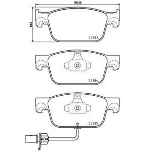 Brembo Brake Pad, Fmsi Number D1953-9180, Low-Metallic, Set of 4 – P85153
