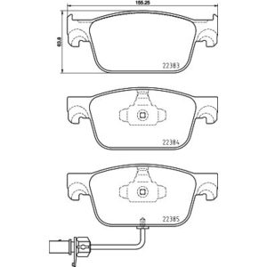 Brembo Brake Pad, Xtra Line, Fmsi Number D1953-9180, Low-Metallic, Set of 4 – P85153X
