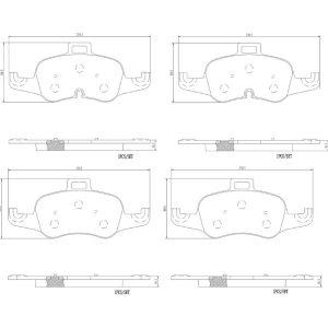 Brembo Brake Pad, Nao, Fmsi Number D1876-9104, Ceramic, Set of 4 – P85160N