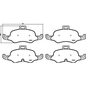 Brembo Brake Pad, Xtra Line, Fmsi Number D1876-9104, Low-Metallic, Set of 4 – P85160X