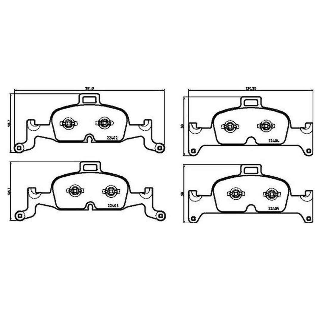 Brembo Brake Pad, Fmsi Number D1897-9125, Low-Metallic, Set of 4 – P85164