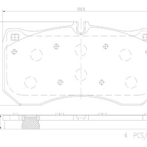Brembo Brake Pad, Nao, Fmsi Number D1781-9010, Ceramic, Set of 4, With Hardware – P85175N