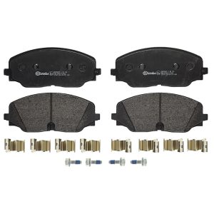 Brembo Brake Pad, Fmsi Number D2074-9305, Low-Metallic, Set of 4, With Brake Caliper Screws – P85176