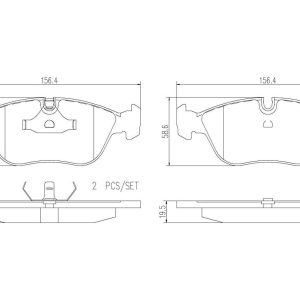 Brembo Brake Pad, Nao, Fmsi Number D783-7651, Ceramic, Set of 4 – P86013N