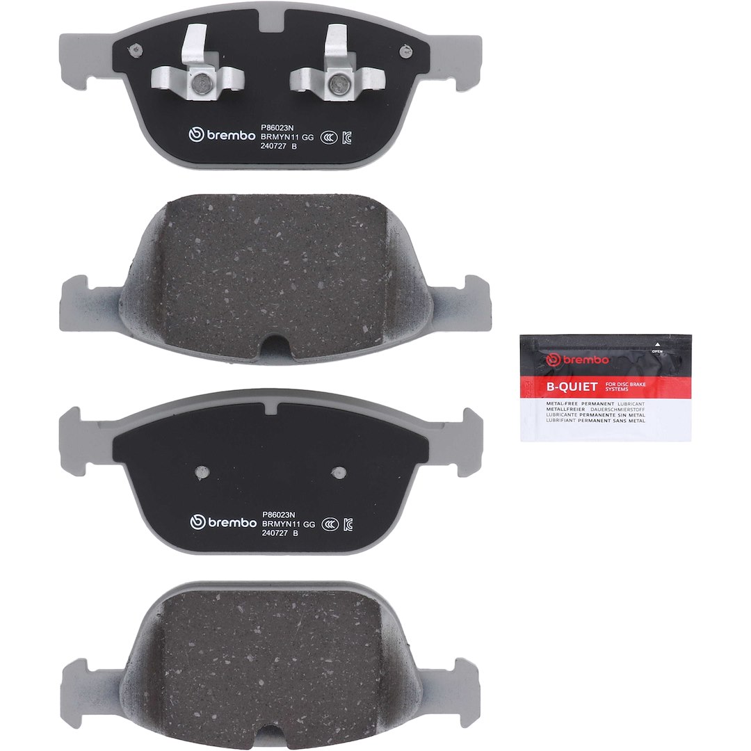 Brembo Brake Pad, Nao, Fmsi Number D1412-8525, Ceramic, Set of 4 – P86023N