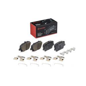 Brembo Brake Pad, Prime Line, Fmsi Number D2136-9373, Low-Metallic, Set of 4, With Mounting Hardware – P86032
