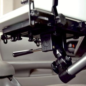 Bracketron Laptop Mount, Passenger Side Seat Bolt Mount, Universal, Adjustable Height from 13 Inch to 21 Inch, Black, Aluminum – LTM-MS-525