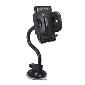 Bracketron Cell Phone Mount, Grip-It ™, Fits 4-1/2 Inch Width Mobile Phones, 360 Degree Rotating, Windshield Suction Cup Mount, Black – PHW-203-BL