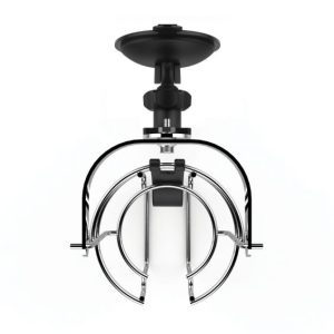 Bracketron Cup Holder, Griplox, Suction Cup Mounts to Smooth/ Textured Surface, Silver, Stainless Steel, Non-Lighted, 360 Degree Rotating – XV1-966-2