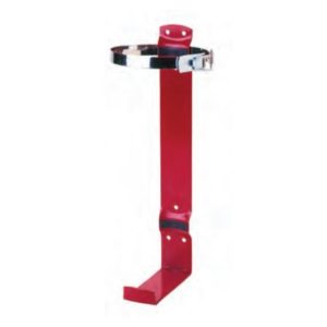 Buckeye Fire Fire Extinguisher Mount, Flat Surface Mount, Single Metal Strap, 10 Pound Tank, Red, Steel – 700430