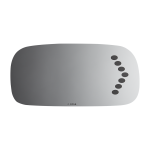 Burco Mirror Exterior Mirror Glass, Redi Cuts®, Standard Mirror, Electric, Non-Heated, With Turn Signal Indicator, Flat Surface, Single – 2846S