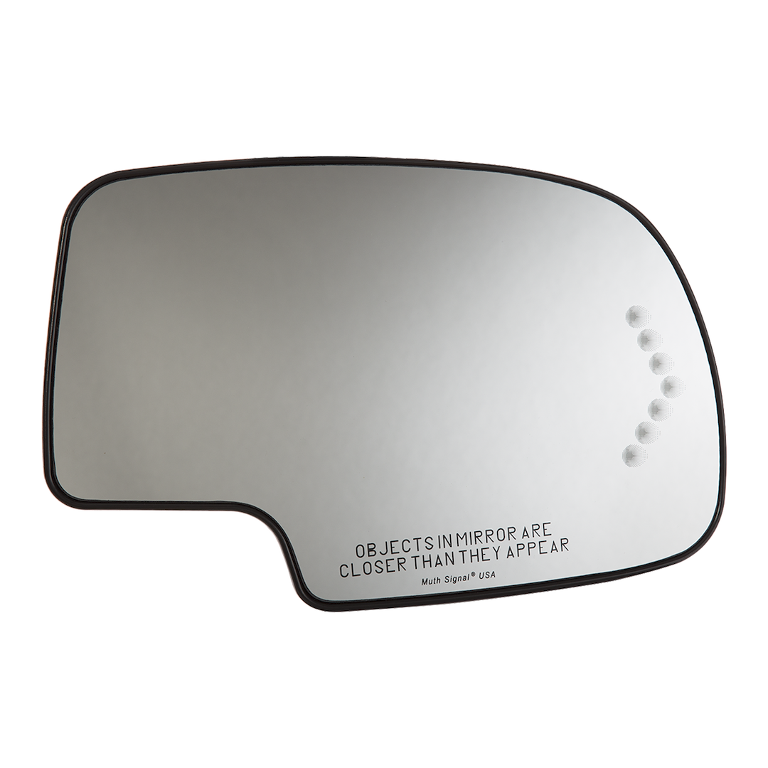 Burco Mirror Exterior Mirror Glass, Redi-Set-Go®, Standard Mirror, Electric, Heated, With Turn Signal Indicator, Convex Surface, Single – 3254HSRSG