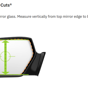 Burco Mirror Exterior Mirror Glass, Redi Cuts®, Standard Mirror, Electric, Heated, Without Turn Signal Indicator, Convex Surface, Blue, Single – 7142H