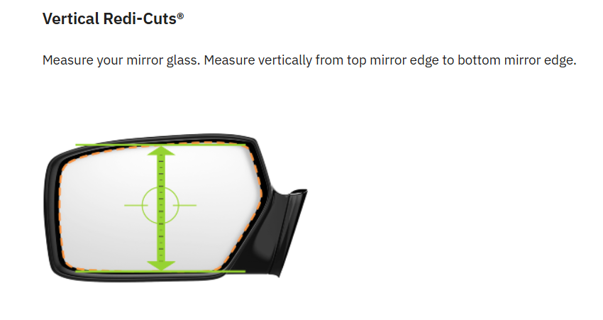 Burco Mirror Exterior Mirror Glass, Redi Cuts®, Standard Mirror, Electric, Heated, Without Turn Signal Indicator, Convex Surface, Blue, Single – 7142H