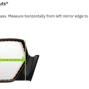 Burco Mirror Exterior Mirror Glass, Redi Cuts®, Standard Mirror, Electric, Heated, Without Turn Signal Indicator, Convex Surface, Blue, Single – 7142H