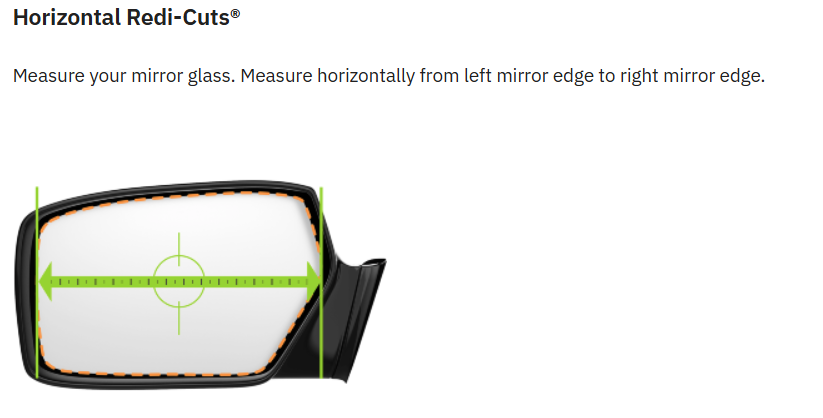 Burco Mirror Exterior Mirror Glass, Redi Cuts®, Standard Mirror, Electric, Heated, Without Turn Signal Indicator, Convex Surface, Blue, Single – 7142H