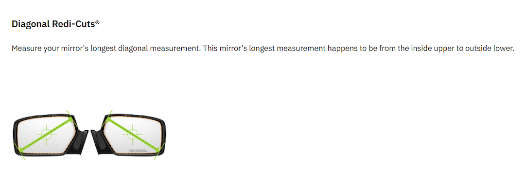 Burco Mirror Exterior Mirror Glass, Redi Cuts®, Standard Mirror, Electric, Heated, Without Turn Signal Indicator, Convex Surface, Blue, Single – 7142H