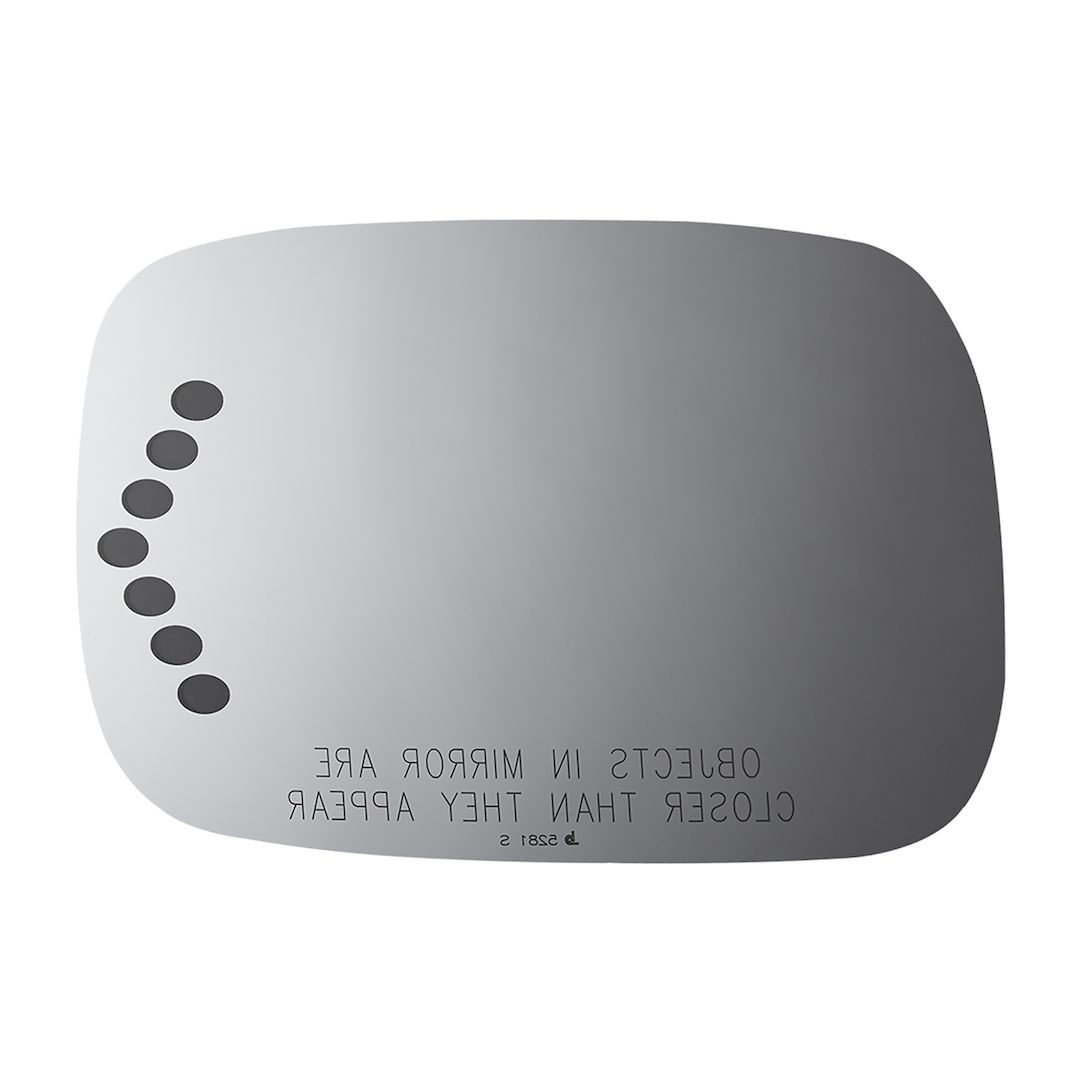 Burco Mirror Exterior Mirror Glass, Redi Cuts®, Standard Mirror, Electric, Non-Heated, With Turn Signal Indicator, Convex Surface, Single – 5281S