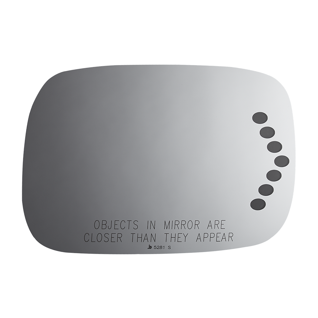 Burco Mirror Exterior Mirror Glass, Redi Cuts®, Standard Mirror, Electric, Non-Heated, With Turn Signal Indicator, Convex Surface, Single – 5281S