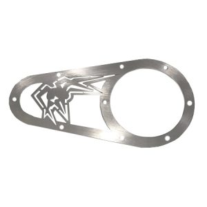 Black Widow Exhaust Exit Trim, Round 3-1/2 Inch Diameter, Bare, Aluminum, 8-5/8 Length X 4-1/2 Inch Height – BW00BEZ-35