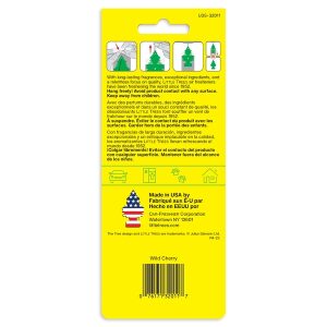 Car Freshner Air Freshener, Little Trees ®, Wild Cherry Scent, Red, Hangable, Pack of 3 – U3S-32011