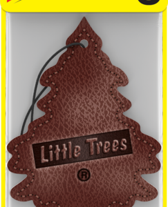 Car Freshner Air Freshener, Little Trees ®, Leather Scent, Brown, Hangable, Pack of 3 – U3S-32290