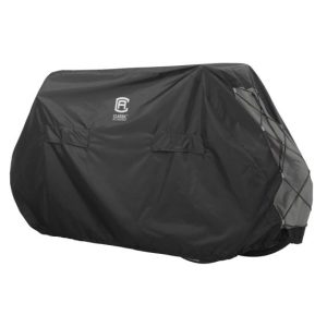 Classic Acc Bike Cover, 73 Inch Length X 35 Inch Width X 35 Inch Height, Covers Up to 2 Bikes, Waterproof, Black/ Gray, Nylon – 52-154-013801-RT