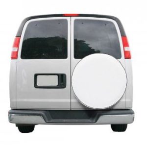 Classic Acc Spare Tire Cover, Fits 21 Inch to 22 Inch Diameter Tires, Plain, Snow White, Vinyl, Water Proof/ UV and Mildew Resistant – 75100