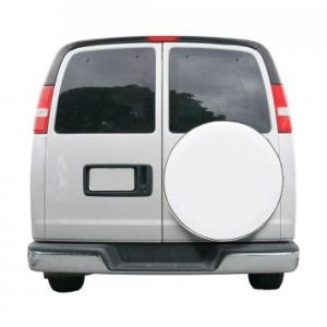 Classic Acc Spare Tire Cover, Fits 24 Inch to 25 Inch Diameter Tires, Plain, Snow White, Vinyl, Water Proof/ UV and Mildew Resistant – 75110