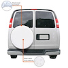 Classic Acc Spare Tire Cover, Fits 26-3/4 Inch to 27-3/4 Inch Diameter Tires, Plain, Snow White, Vinyl, Water Proof/ UV and Mildew Resistant – 75130