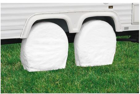 Classic Acc Tire Cover, Single Tire Cover, For 21 Inch to 24 Inch Wheel Diameter/ 8.25 Inch Tire Width, Slip on, Snow White, Vinyl, Pack of 2 – 76230