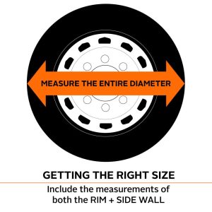 Classic Acc Tire Cover, Single Tire Cover, For 24 Inch to 27 Inch Wheel Diameter/ 8.5 Inch Tire Width, Slip on, Snow White, Vinyl, Pack of 2 – 76240