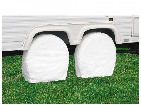 Classic Acc Tire Cover, Single Tire Cover, For 27 Inch to 30 Inch Wheel Diameter/ 8.75 Inch Tire Width, Slip on, Snow White, Vinyl, Pack of 2 – 76250