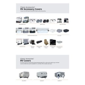 Classic Acc Air Conditioner Cover, Fits Duotherm Briskair and Quick Cool, Snow White, Vinyl, Draw Cord Mounting, Slip on, Water Proof – 77420