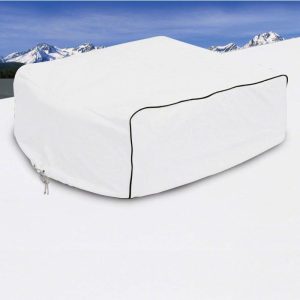 Classic Acc Air Conditioner Cover, Fits Duotherm Briskair and Quick Cool, Snow White, Vinyl, Draw Cord Mounting, Slip on, Water Proof – 77420