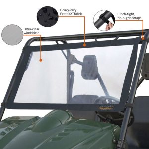Classic Acc Windshield, Clear PVC, Attaches to Roll Cage – 78627