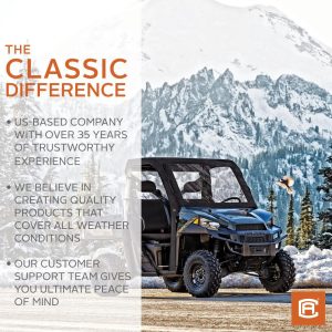 Classic Acc Windshield, Clear PVC, Attaches to Roll Cage – 78627