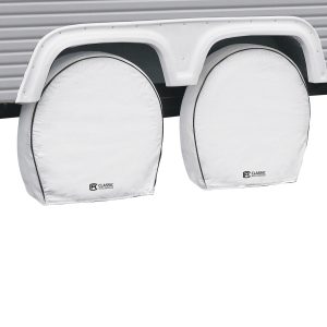 Classic Acc Tire Cover, Single Tire Cover, For 21 Inch to 24 Inch Wheel Diameter/ 8.25 Inch Tire Width, Slip on, White – 80-220-142302-00
