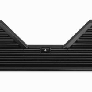 Advance Mfg Tailgate, Elite, Flo Thru, V-Shaped Louvered, Lockable, Powder Coated, Black, Steel – V-EL22