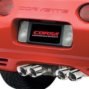 Corsa Exhst Exhaust System Kit, Xtreme Axle Back System, Stainless Steel, With Mufflers, 2-1/2 Inch Pipe Diameter, Dual Exhaust with Quad Exit – 14132