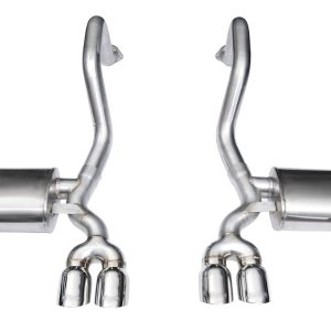Corsa Exhst Exhaust System Kit, Xtreme Axle Back System, Stainless Steel, With Mufflers, 2-1/2 Inch Pipe Diameter, Dual Exhaust with Quad Exit – 14132