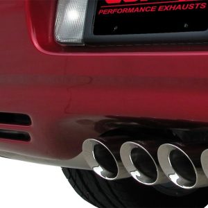 Corsa Exhst Exhaust System Kit, Sport Cat Back System, Stainless Steel, With Mufflers, 2-1/2 Inch Pipe Diameter, Dual Exhaust with Quad Exit – 14139CB