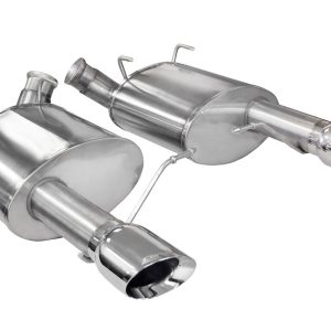 Corsa Exhst Exhaust System Kit, Xtreme Axle Back System, Stainless Steel, With Mufflers, 3 Inch Pipe Diameter, Dual Exhaust with Dual Exit – 14317