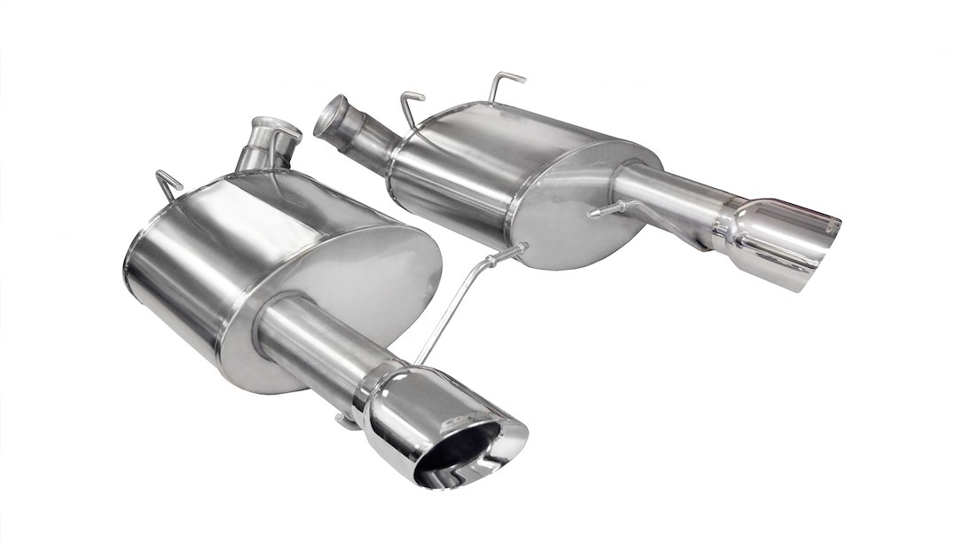 Corsa Exhst Exhaust System Kit, Xtreme Axle Back System, Stainless Steel, With Mufflers, 3 Inch Pipe Diameter, Dual Exhaust with Dual Exit – 14317