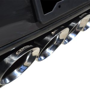 Corsa Exhst Exhaust System Kit, Xtreme Axle Back System, Stainless Steel, With Mufflers, 2-3/4 Inch Pipe Diameter, Dual Exhaust with Quad Exit – 14762